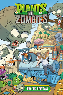 Book cover of Plants vs. Zombies Volume 24: The Big Spitball by Tobin, Paul