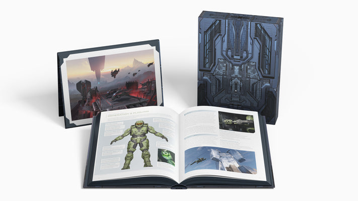 Book cover of Halo Encyclopedia (Deluxe Edition) by Microsoft