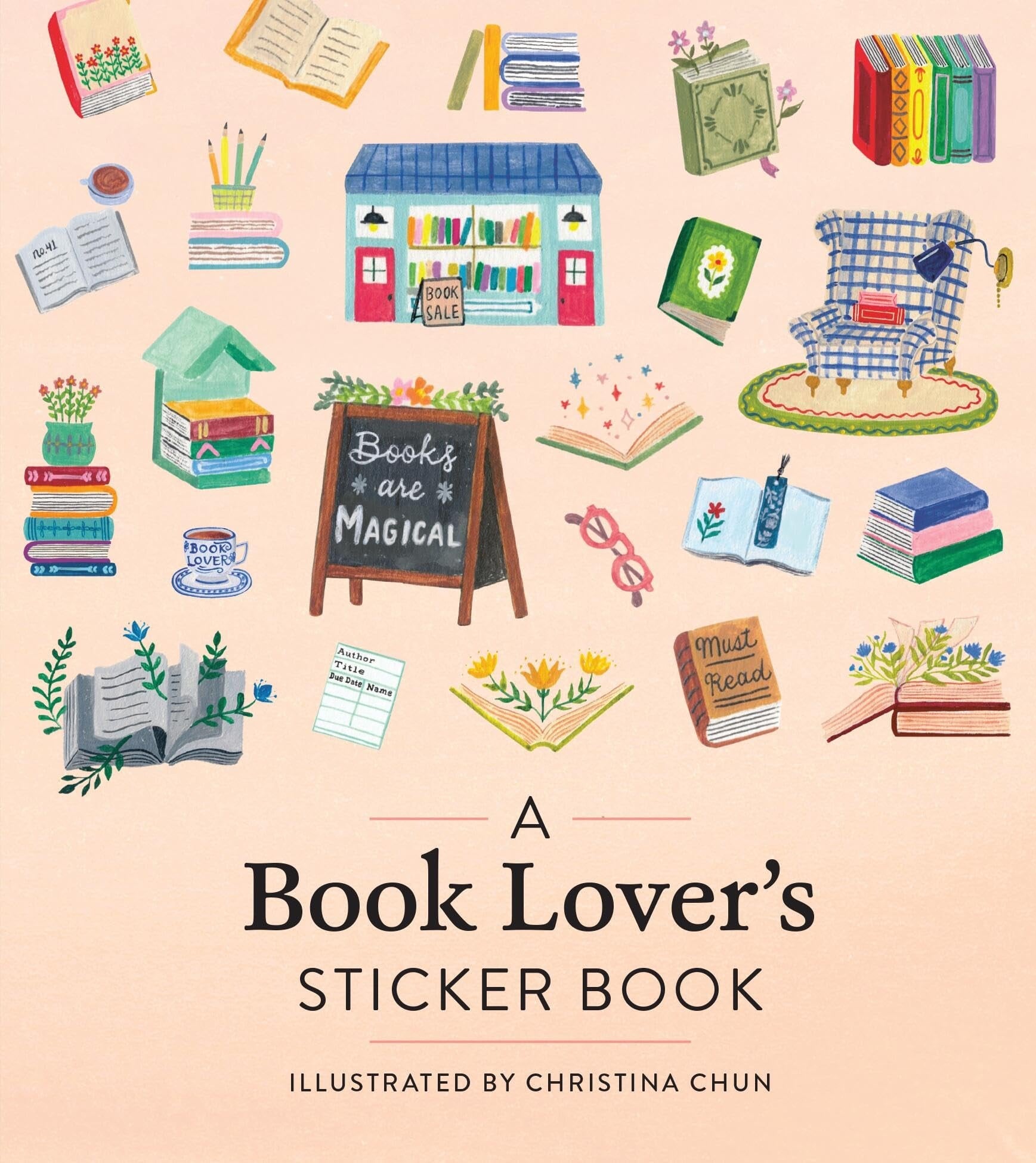 Book cover of A Book Lover's Sticker Book by Workman Publishing