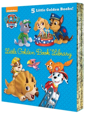 Paw Patrol Little Golden Book Library (Paw Patrol): Itty-Bitty Kitty Rescue; Puppy Birthday!; Pirate Pups; All-Star Pups!; Jurassic Bark! by Various book cover