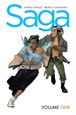 Saga Volume 1: New Edition by Brian K. Vaughan book cover