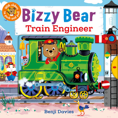 Bizzy Bear: Train Engineer: (Interactive Board Book for Toddlers - With Sturdy Tabs and Slides to Push and Pull) by Benji Davies book cover