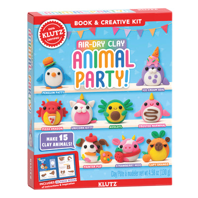 Book cover of Air-Dry Clay Animal Party! by Klutz
