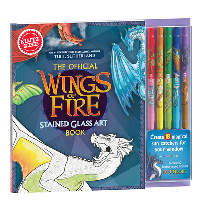 Book cover of Klutzpress Wings of Fire Stained Glass Art by Sutherland, Tui T.
