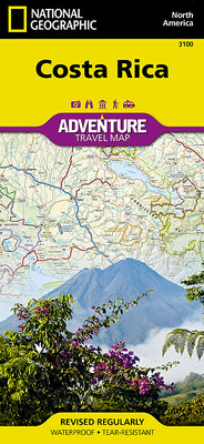 Book cover of Costa Rica Map by National Geographic Maps