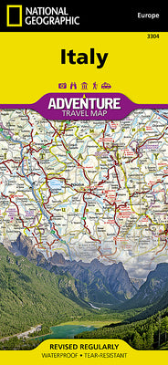 Book cover of Italy Map by National Geographic Maps