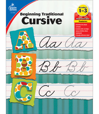Beginning Traditional Cursive, Grades 1 - 3 by Carson Dellosa Education book cover