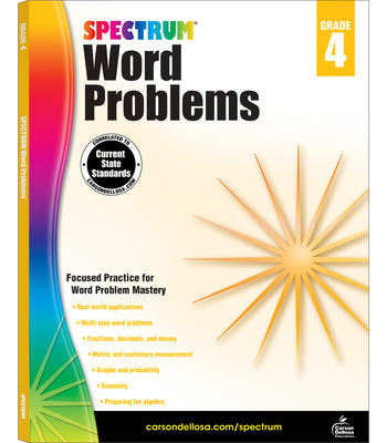 Word Problems, Grade 4: Volume 77 by Spectrum book cover