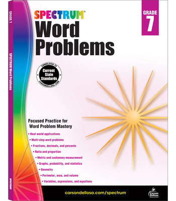 Word Problems, Grade 7: Volume 80 by Spectrum book cover