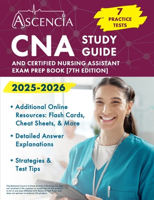 CNA Study Guide 2025-2026: 7 Practice Tests and Certified Nursing Assistant Exam Prep Book [7th Edition] by Jeremy Downs book cover