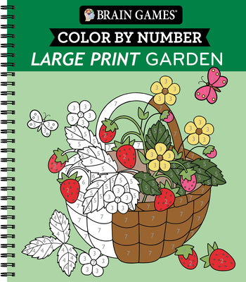 Brain Games - Color by Number - Large Print: Garden by Publications International Ltd book cover