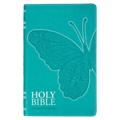 KJV Bible Gift Edition (Faux Leather, Teal) by Christian Art Gifts book cover