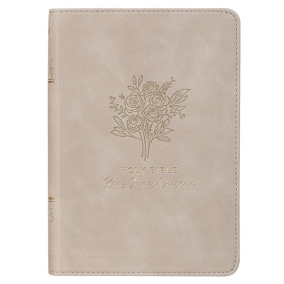 Book cover of KJV Bible Compact Faux Leather Taupe by Christian Art Gifts
