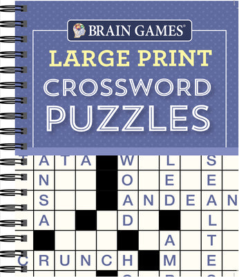 Book cover of Brain Games - Large Print Crossword Puzzles (Purple) by Publications International Ltd