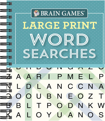 Brain Games - Large Print Word Searches (Teal) by Publications International Ltd book cover