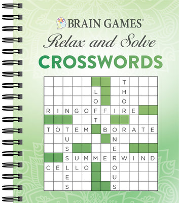 Book cover of Brain Games - Relax and Solve: Crosswords (Green) by Publications International Ltd