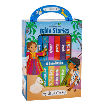 Book cover of My Little Library: Bible Stories (12 Board Books) by Little Grasshopper Books