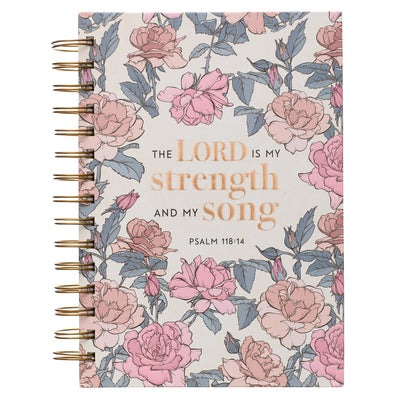 Book cover of Large Wire Journal My Strength and My Song Psalm 118:14 by Christian Art Gifts