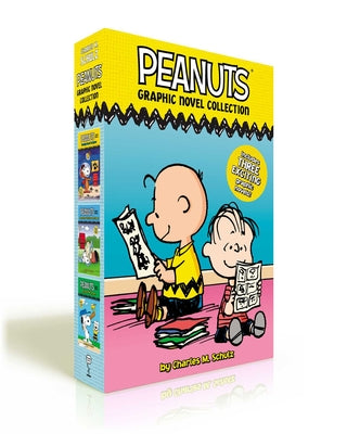 Peanuts Graphic Novel Collection (Boxed Set): Snoopy Soars to Space; Adventures with Linus and Friends!; Batter Up, Charlie Brown! by Charles M. Schulz book cover