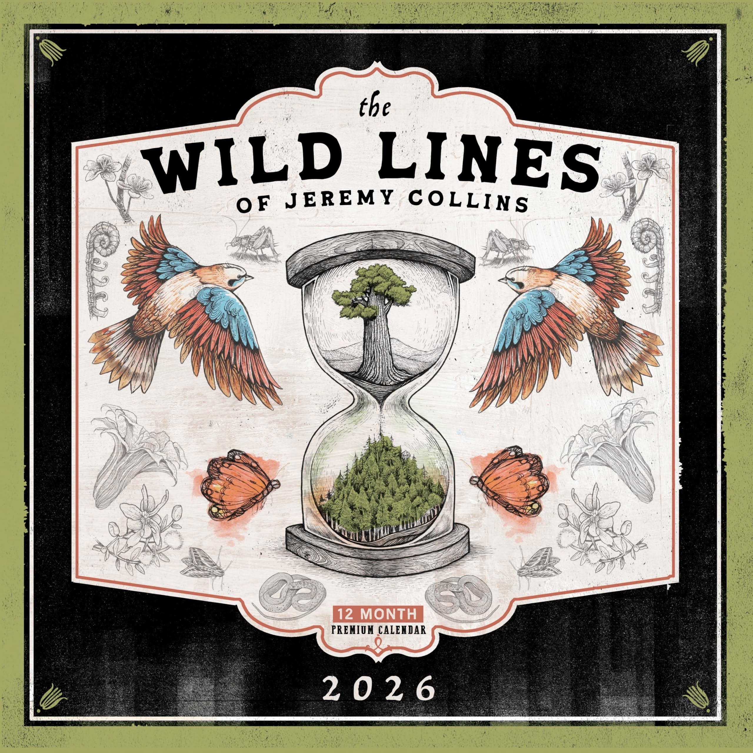 Book cover of The Wild Lines of Jeremy Collins 2026: 12-Month Wall Calendar by Collins, Jeremy
