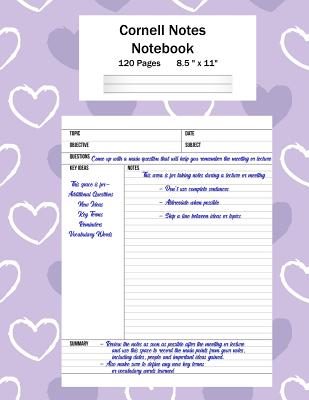 Cornell Notes Notebook: Note Taking System, For Students, Writers, Meetings, Lectures Large Size 8.5 x 11 (21.59 x 27.94 cm), Durable Matte Pu by Creatives, Cricket Creek book cover