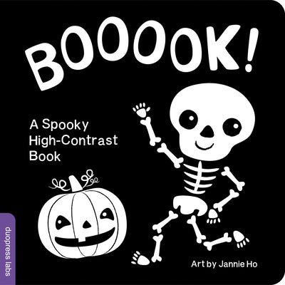 Booook! a Spooky High-Contrast Book: Halloween High-Contrast Baby Board Book by Duopress Labs book cover