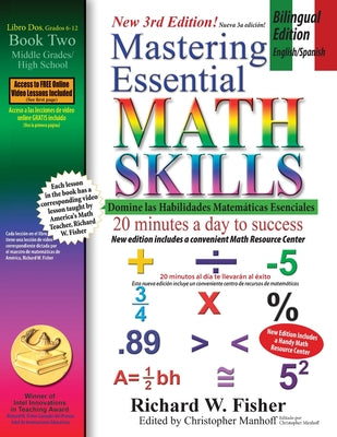 Mastering Essential Math Skills Book 2, Bilingual Edition - English/Spanish by Richard W. Fisher book cover