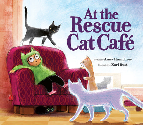 Book cover of At the Rescue Cat Caf by Humphrey, Anna