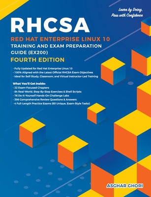 RHCSA Red Hat Enterprise Linux 10: Training and Exam Preparation Guide (EX200), Fourth Edition by Asghar Ghori book cover