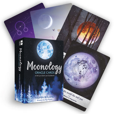 Moonology Oracle Cards: A 44-Card Moon Astrology Oracle Deck and Guidebook by Boland, Yasmin book cover