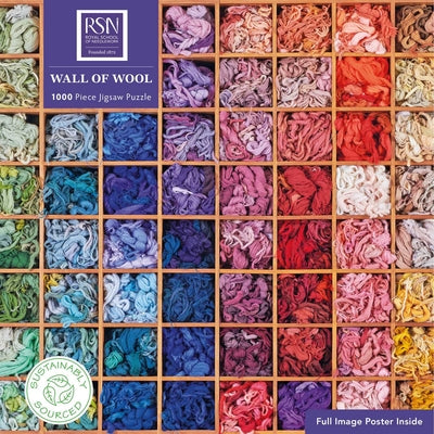 Adult Sustainable Jigsaw Puzzle: Royal School of Needlework: Wall of Wool: 1000-Pieces. Ethical, Sustainable, Earth-Friendly product image