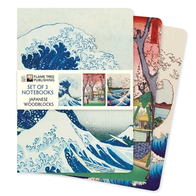 Japanese Woodblocks Set of 3 Standard Notebooks product image