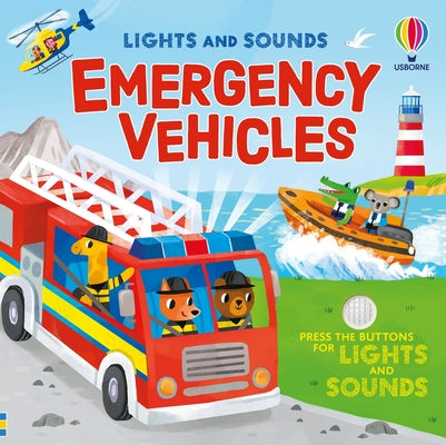 Lights and Sounds Emergency Vehicles by Sam Taplin book cover