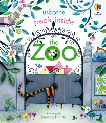 Peek Inside the Zoo by Anna Milbourne book cover