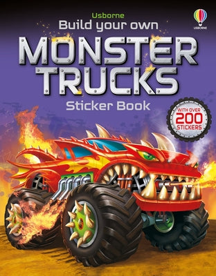 Book cover of Build Your Own Monster Trucks Sticker Book by Tudhope, Simon