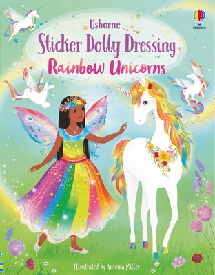 Book cover of Sticker Dolly Dressing Rainbow Unicorns by Watt, Fiona