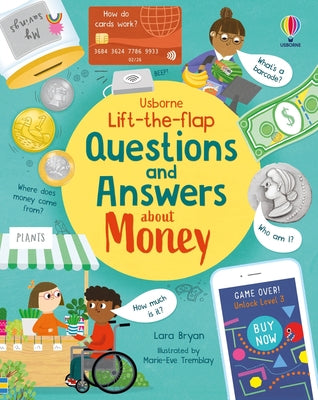 Lift-The-Flap Questions and Answers about Money by Lara Bryan book cover