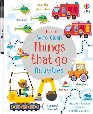 Wipe-Clean Things That Go Activities by Kirsteen Robson book cover