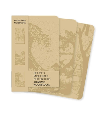 Japanese Woodblocks Set of 3 Mini Craft Notebooks product image