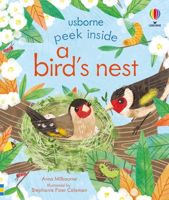 Peek Inside a Bird's Nest by Anna Milbourne book cover