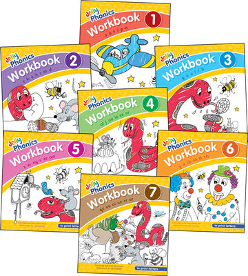 Book cover of Jolly Phonics Workbooks 1-7: In Print Letters (American English Edition) by Lloyd, Sue