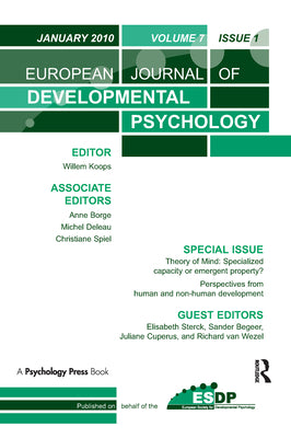 Book cover of Theory of Mind: Specialized Capacity or Emergent Property? Perspectives from Non-human and Human Development: A Special Issue of the European Journal by Sterck, Elisabeth