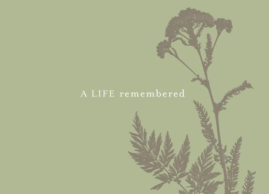 Book cover of A Life Remembered: A Guest Book by Zadra, Dan