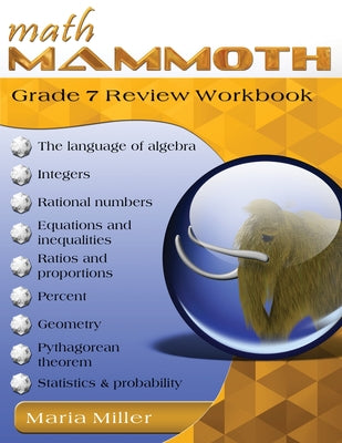Math Mammoth Grade 7 Review Workbook by Maria Miller book cover