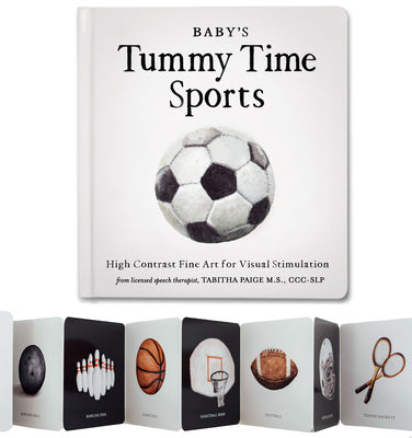 Baby's Tummy Time Sports: High-Contrast Fine Art for Visual Stimulation by Paige, Tabitha, MS CCC-SLP book cover