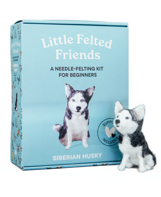 Little Felted Friends: Siberian Husky: Dog Needle-Felting Beginner Kits with Needles, Wool, Supplies, and Instructions product image