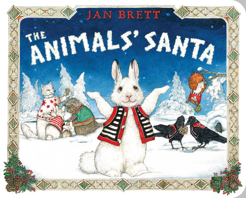 The Animals' Santa by Jan Brett book cover