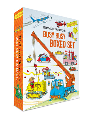 Richard Scarry's Busy Busy Boxed Set: Busy Busy Airport; Busy Busy Cars and Trucks; Busy Busy Construction Site; Busy Busy Farm by Richard Scarry book cover
