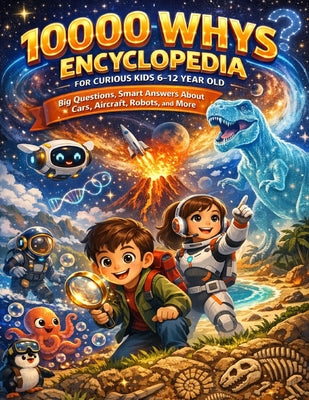 10000 Whys Encyclopedia for Curious Kids 6-12 Year Old: Big Questions, Smart Answers About Cars, Aircraft, Robots, and More by Dr Clement G Hoskins book cover