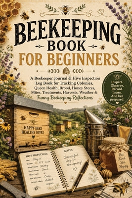 Beekeeping Book for Beginners: A Beekeeper Journal & Hive Inspection Log Book for Tracking Colonies, Queen Health, Brood, Honey Stores, Mites, Treatme by Inge Baum book cover